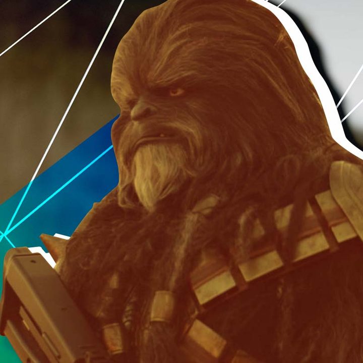 Un wookiee de pelaje negro llamado Black Krrsantan. Es un personaje de los cómics de Star Wars conocido por ser un poderoso gladiador y cazarrecompensas en la franquicia.