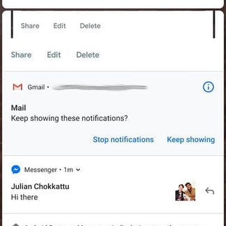 Menú de notificaciones inalámbricas de emergencia en un teléfono Android 9.0.