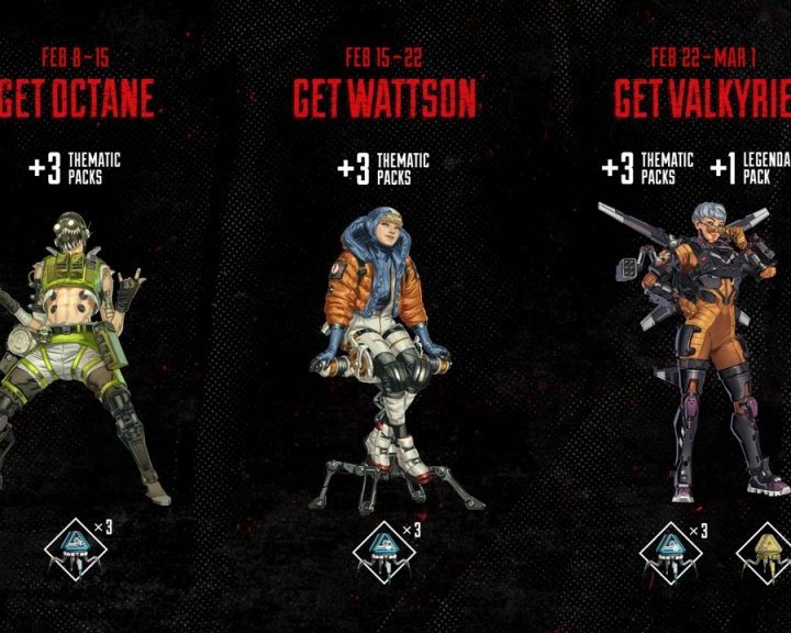 El videojuego Apex Legends celebrará su tercer aniversario con personajes de regalo.