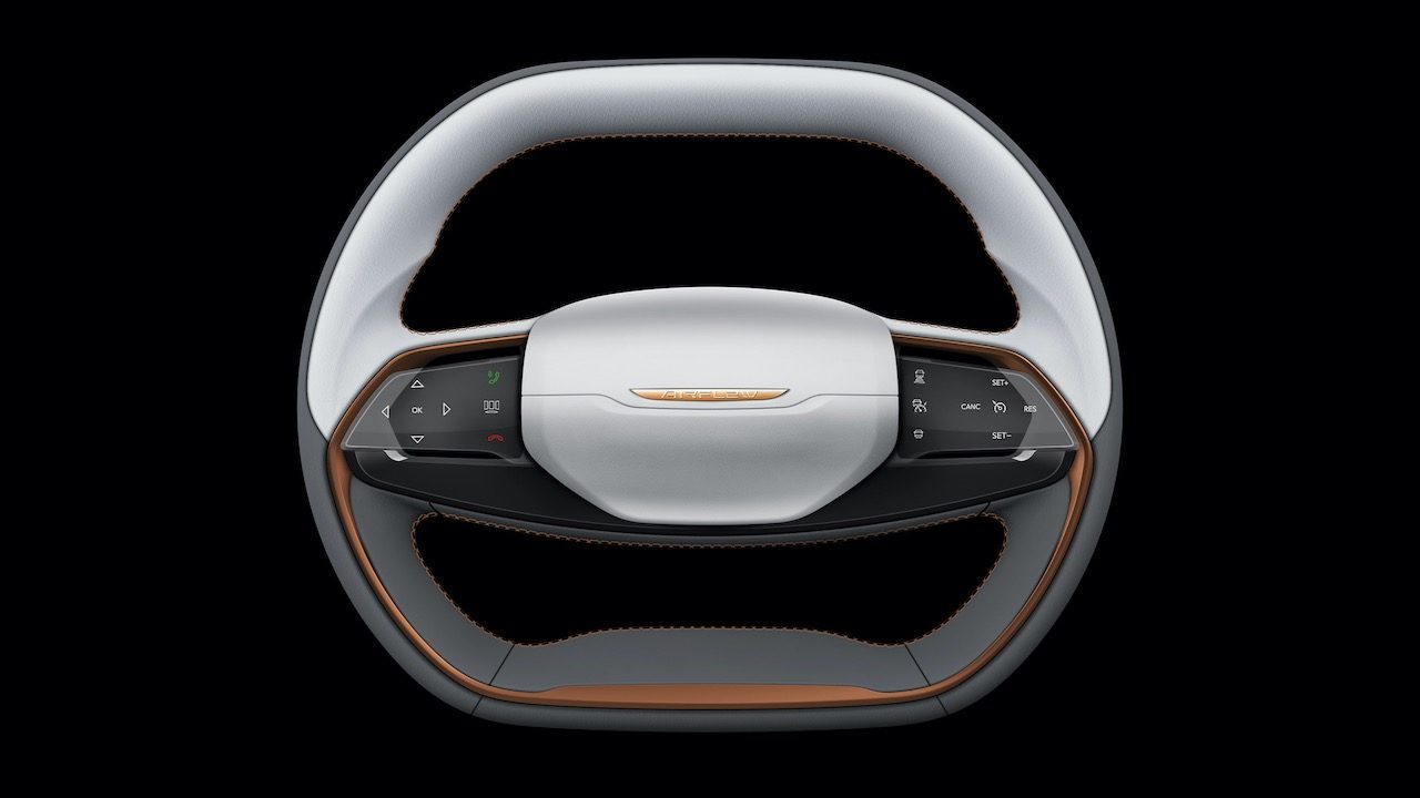 chrysler airflow concept ces2022 steering wheel design sketch