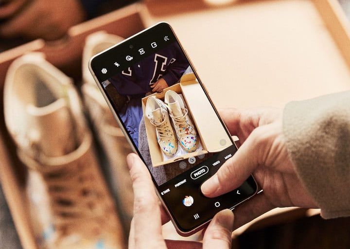 Una foto que muestra la interfaz de usuario de la cámara del Samsung Galaxy S21 FE.