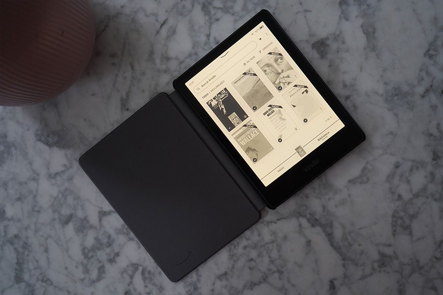 Pantalla de Kindle que muestra el buscador principal del mismo