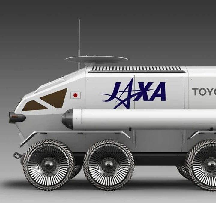 La imagen muestra un vehículo que desarrolla Toyota para la Luna.