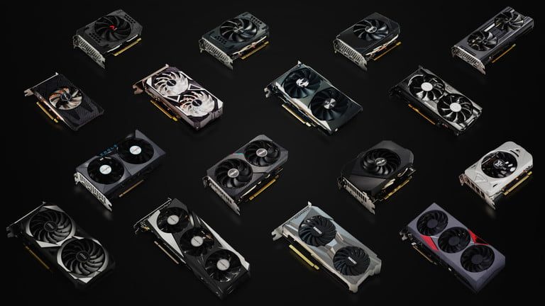 Varias versiones de la tarjeta gráfica RTX 3050. Para comparar a la Nvidia RTX 3050 vs. AMD RX 6500 XT.