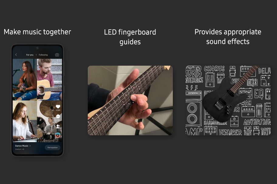 zamstar samsung tocar guitarra sam1