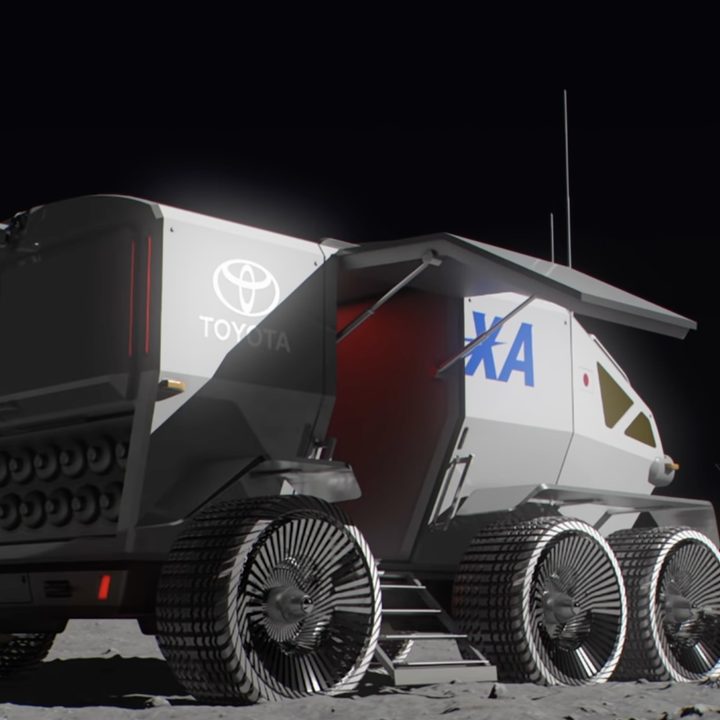 La imagen muestra un vehículo que desarrolla Toyota para la Luna.