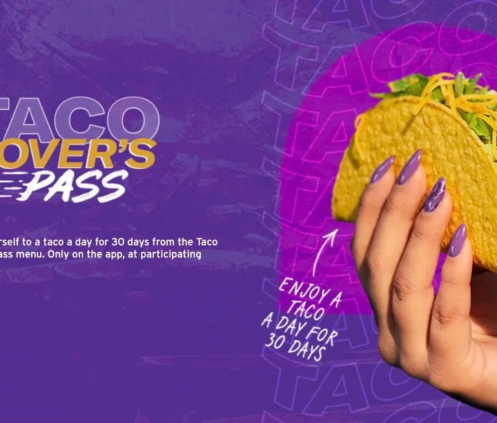 La suscripción Taco Lover's Pass de Taco Bell