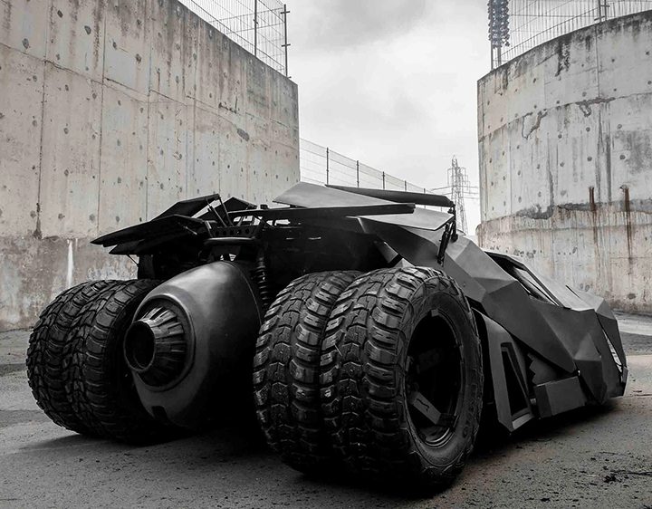 Un grupo de entusiastas de los vehículos eléctricos crea una réplica tamaño real del Batimóvil de películas como The Dark Knight Rises, de Christopher Nolan.