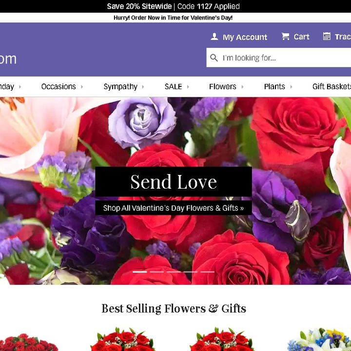 Sitio web de From You Love para regalar flores