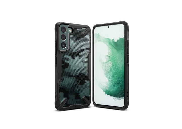 Funda Ringke Fusion X Tough Camo Black para Samsung Galaxy S22 Plus.