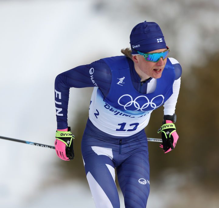 El esquiador finlandés Remi Lindholm durante Beijing 2022.