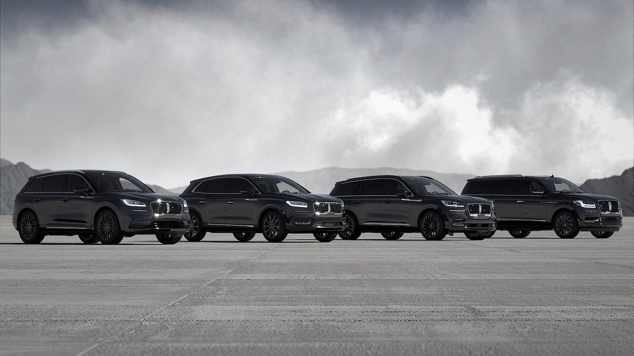 100 anos lincoln monochromatic suv lineup