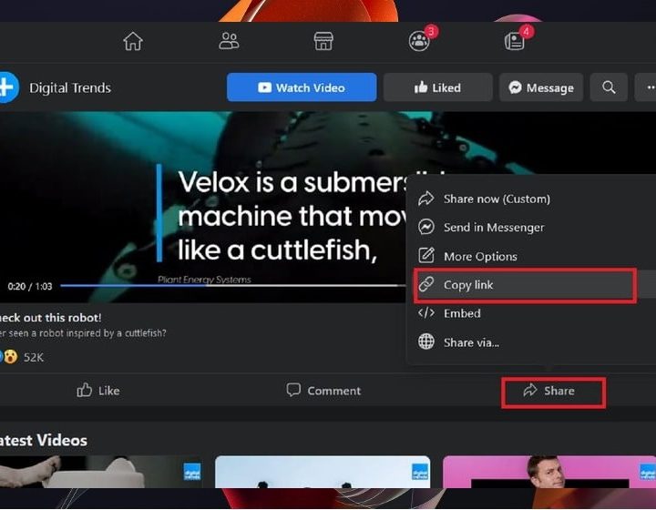 Pagina para descargar video de Facebook.