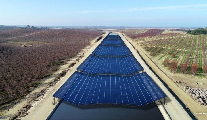 California pondrá en marcha un proyecto para cubrir canales de riego con paneles solares.