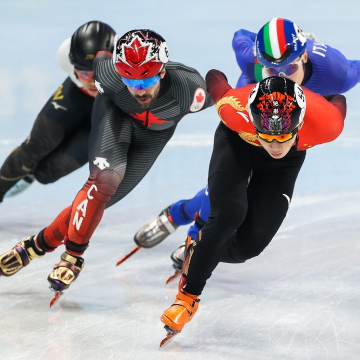 Patinaje de velocidad de pista corta en Beijing 2022.