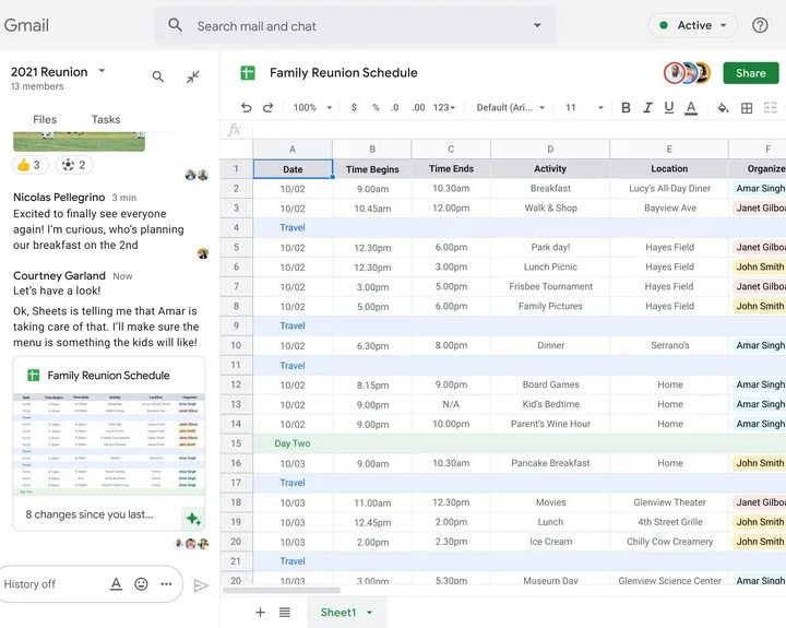La imagen muestra el nuevo diseño de Gmail.