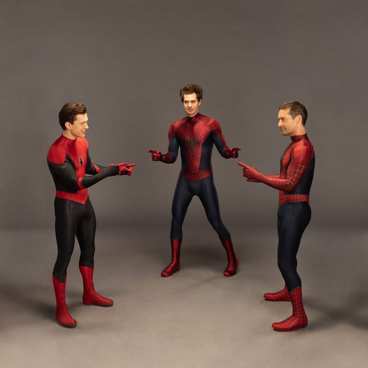 Los actores Tom Holland, Andrew Garfield y Tobey Maguire recrean el meme de Spider-man
