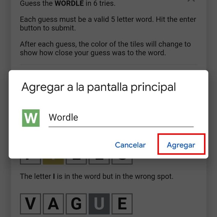 Wordle en Android