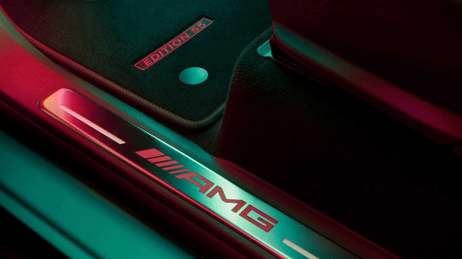 mercedes amg g63 edition 55 22c0091 005special stainless steel door sill trims with red illuminated lettering