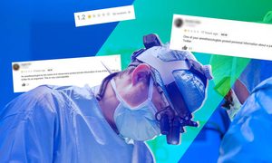 Un médico cirujano, acompañado de malas reseñas en la página de Google.