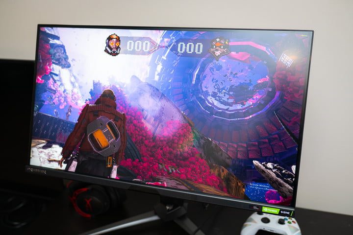 Acer Predator X28 con la imagen de una escena de un juego.
