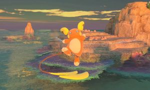 Un Pokemon caminando alegremente.