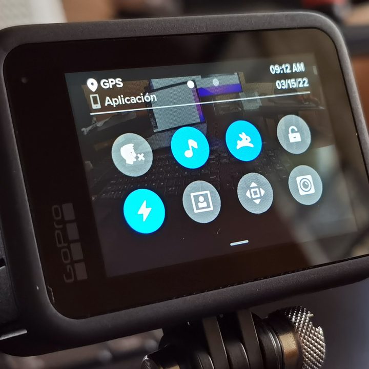 Interfaz de la GoPro Hero 10 Black.