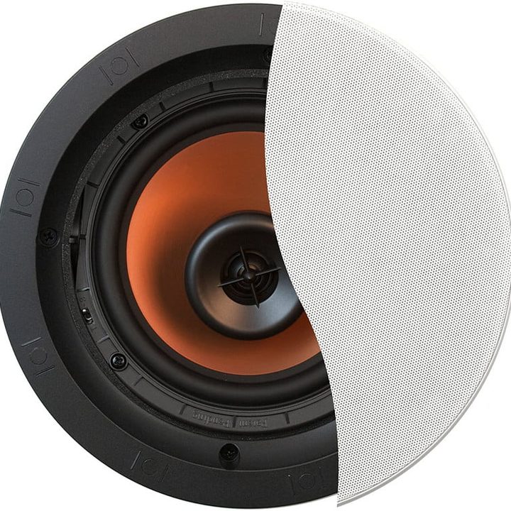 Bocina de techo Klipsch CDT-5650-C II mostrando parte de su interior.