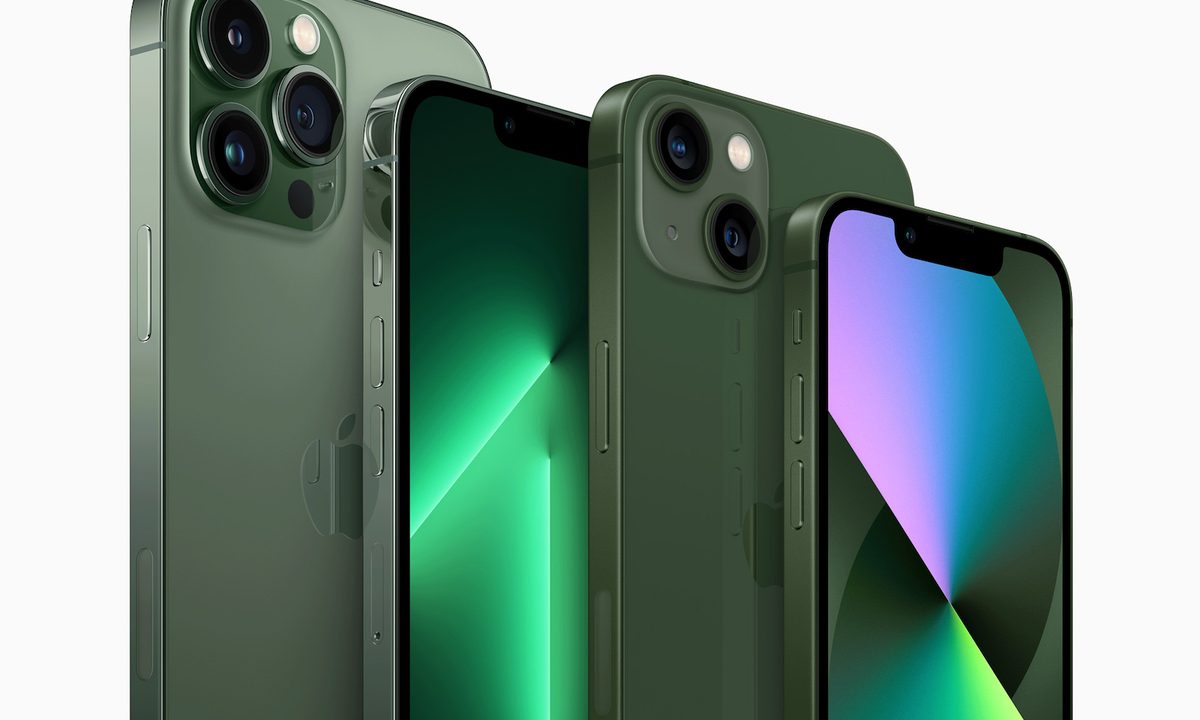 nuevos iphone 13 green y alpine feat