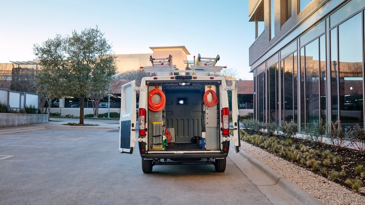 ram promaster 2023 rear with doors open