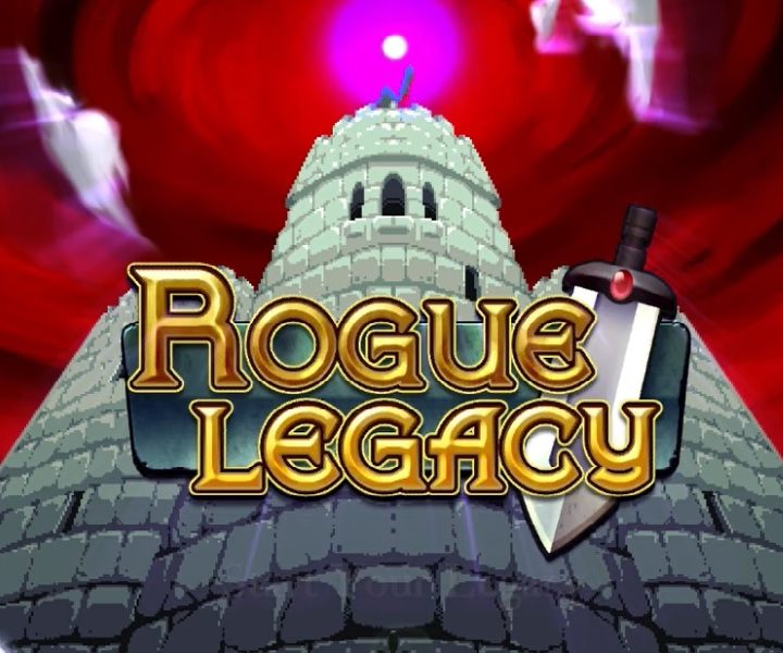 Pantalla principal de Rogue Legacy con un castillo al fondo.