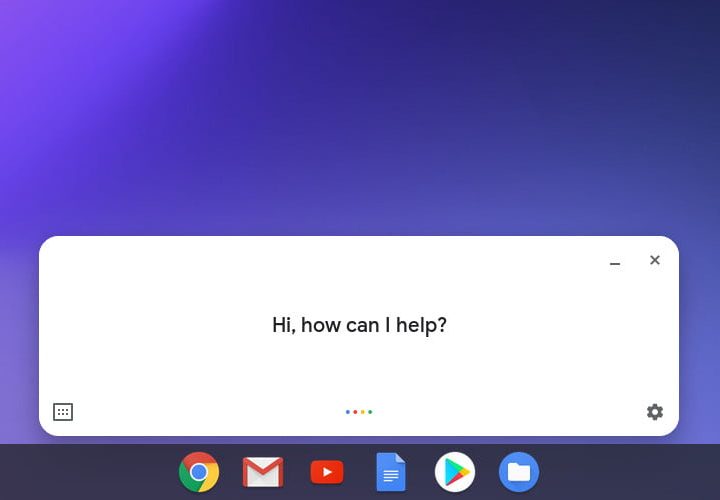 Cuadro de diálogo “Hola, ¿cómo puedo ayudar?”.