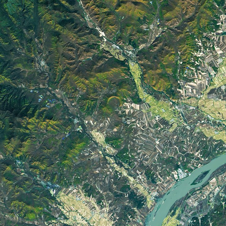 El cráter Yilan ubicado en China.