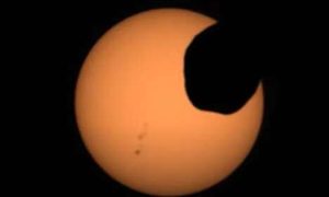 marte eclipse solar fobos papa nasas perseverance rov 2