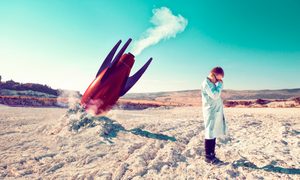 ciudad de mexico bogota mas riesgos caidas cohetes rocket fails and falls to the ground while child in lab coat shows his dis