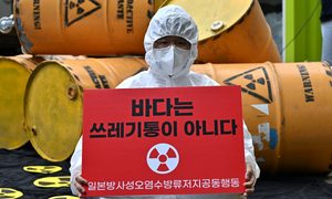 Protesta en Fukushima