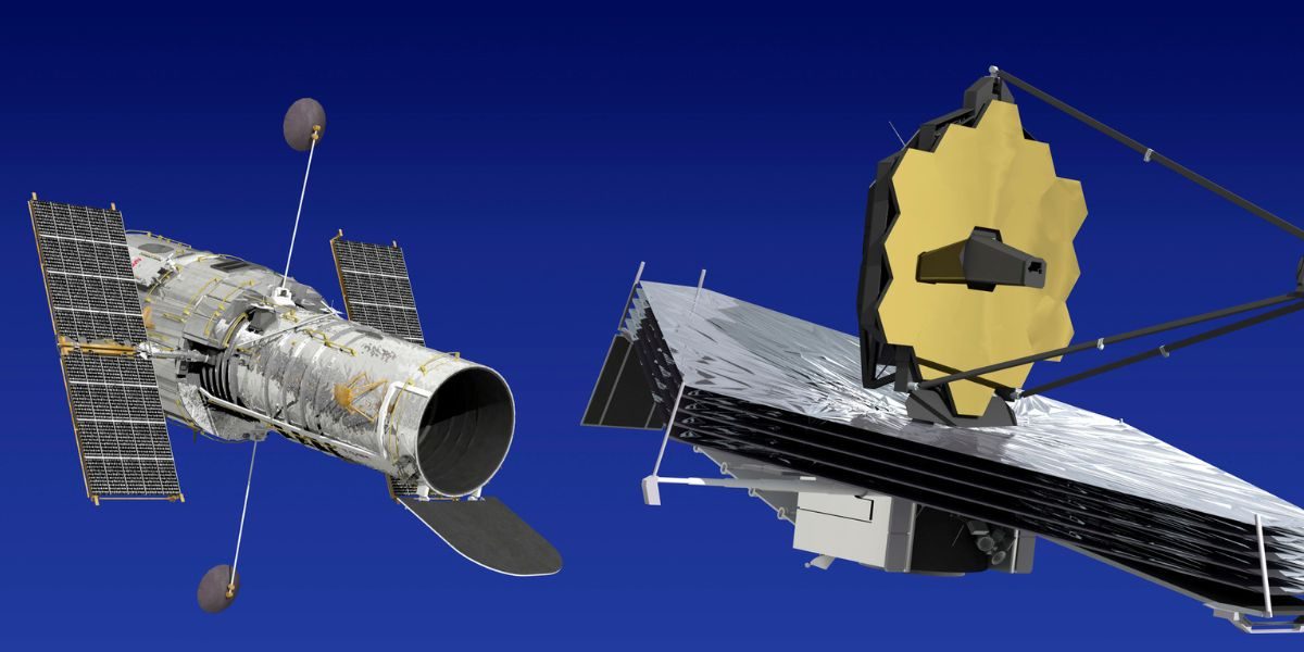 comparativa fotos telescopio hubble vs james webb espacial