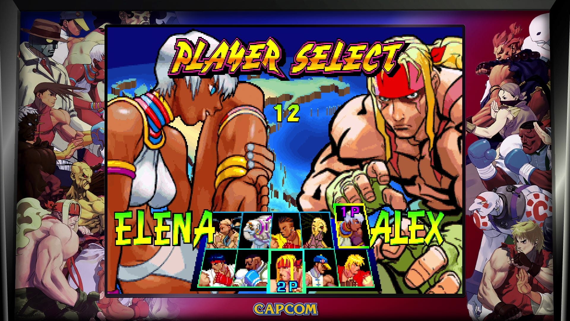 street fighter celebra 35 aniversario sitio web especial sf30 sf3 character select screen