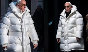papa francisco chaqueta balenciaga ia foto