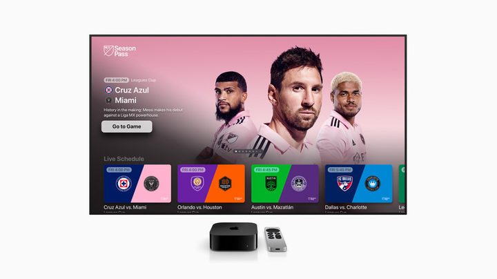 Fotograma de la Apple MLS Season Pass con Messi de figura principal.