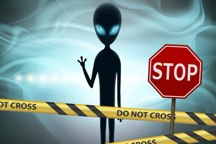 Dibujo de un alienígena.