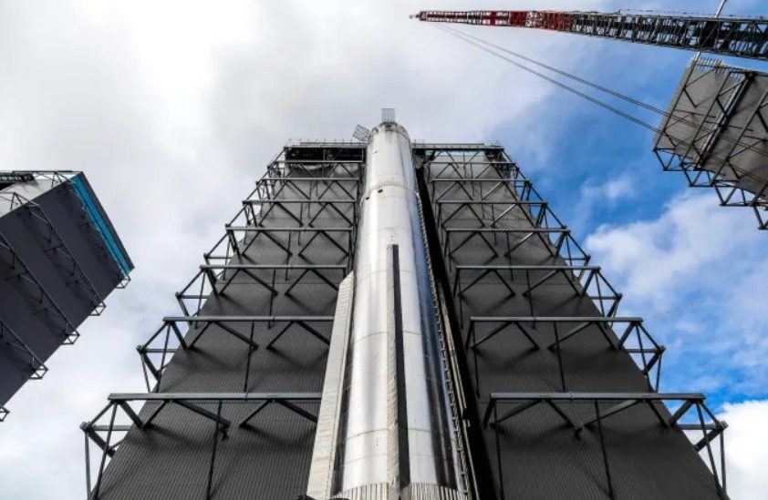 geniales imagenes super heavy plataforma de lanzamiento cohete