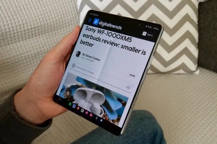 review samsung galaxy z fold 5 precio browser open