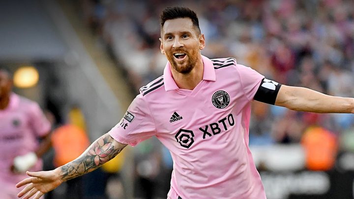 Messi celebrando en el Inter de Miami