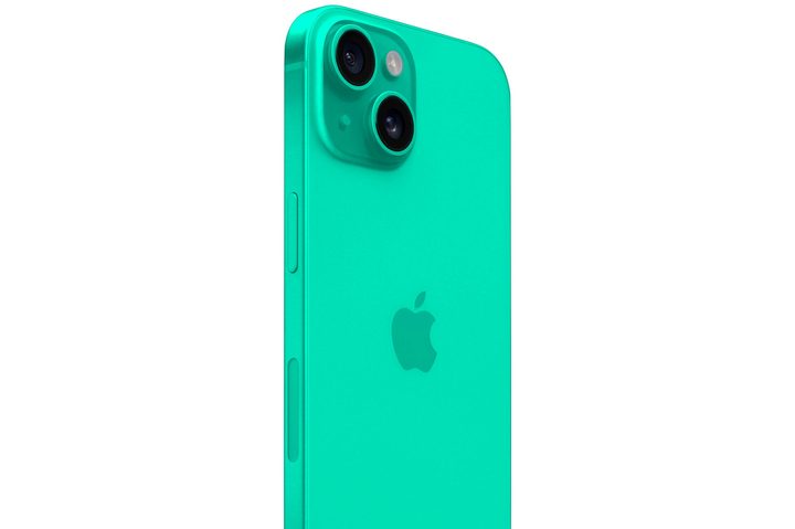 iPhone 15 in mint green