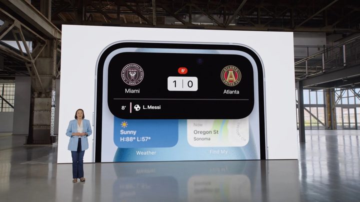 Dynamic Island en iPhone 15.