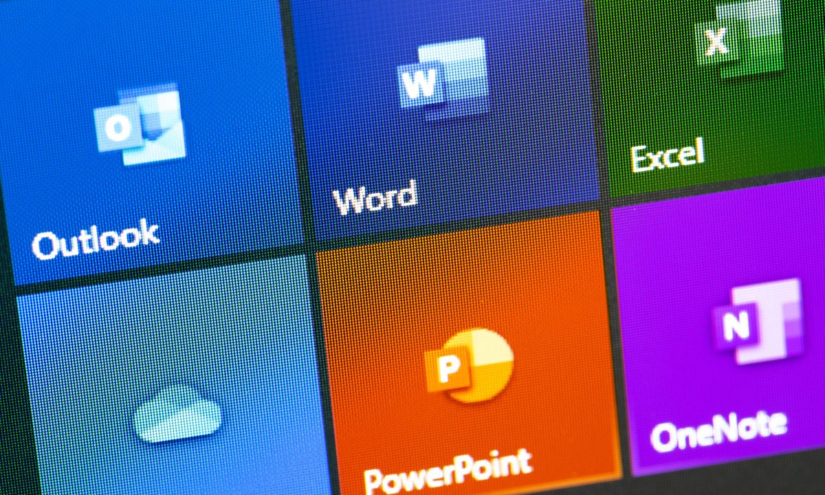 Pantalla con suite de Microsoft 365