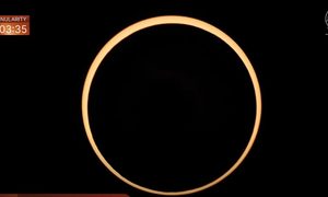 eclipse solar anular video anillo de fuego