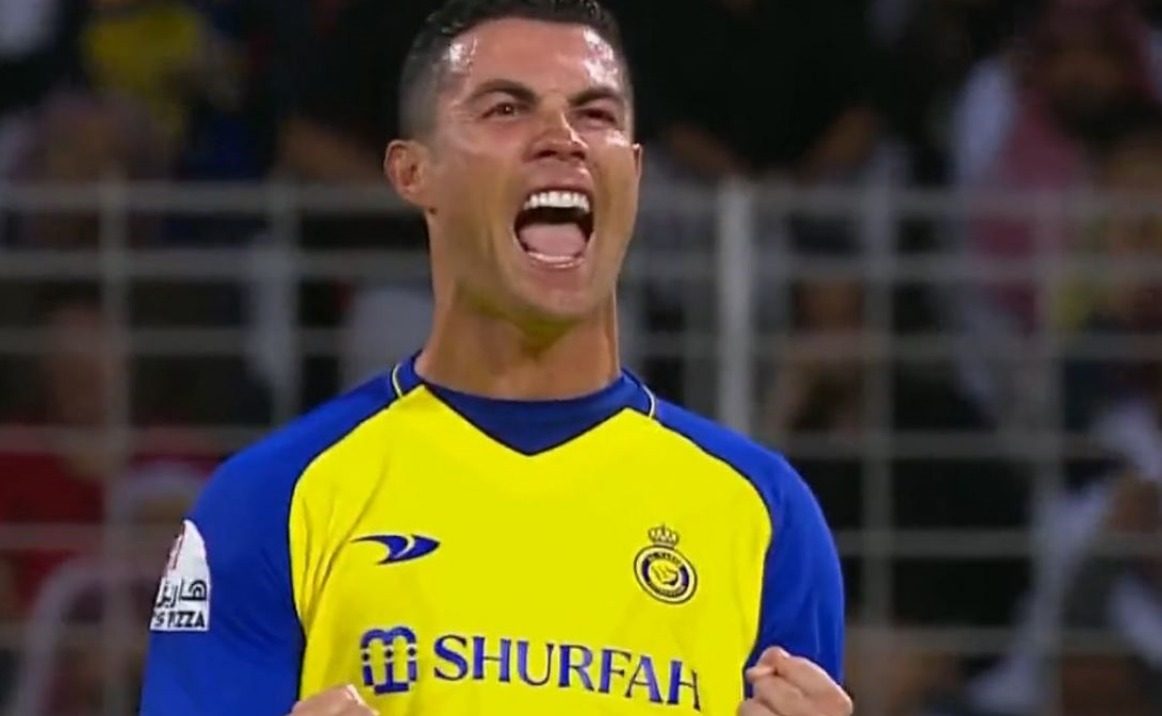 Cristiano Ronaldo celebrando en Al Nassr