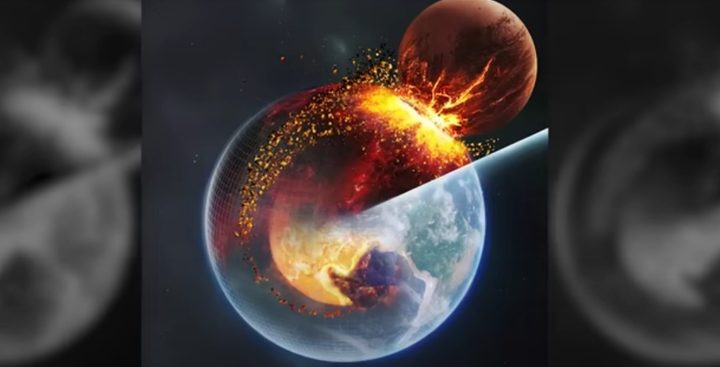 Protoplaneta Tea chocando con la Tierra
